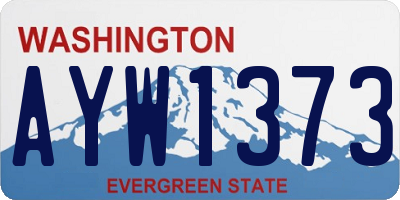 WA license plate AYW1373