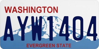 WA license plate AYW1404