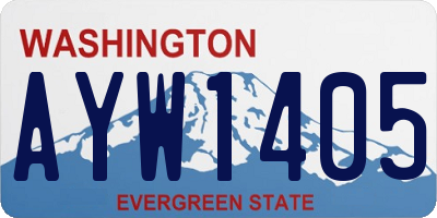 WA license plate AYW1405