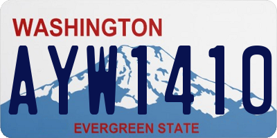 WA license plate AYW1410