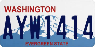 WA license plate AYW1414