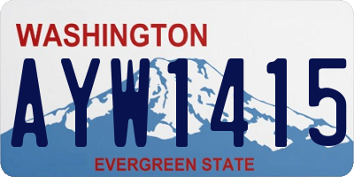 WA license plate AYW1415