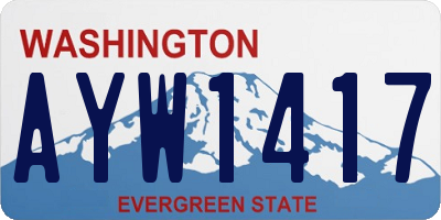 WA license plate AYW1417