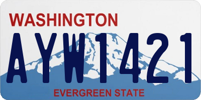 WA license plate AYW1421