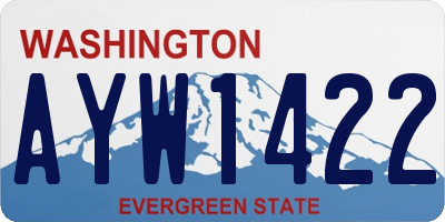 WA license plate AYW1422