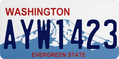 WA license plate AYW1423