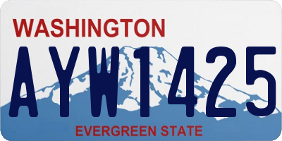 WA license plate AYW1425