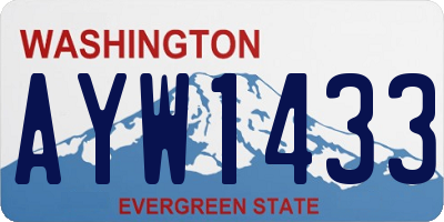 WA license plate AYW1433