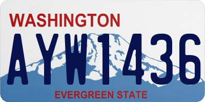 WA license plate AYW1436