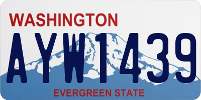 WA license plate AYW1439