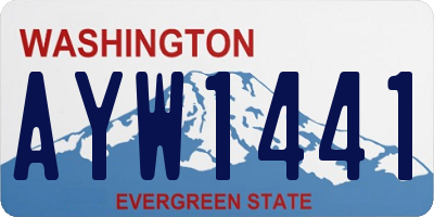 WA license plate AYW1441