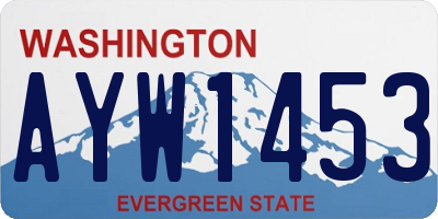 WA license plate AYW1453