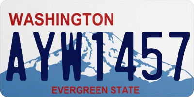 WA license plate AYW1457