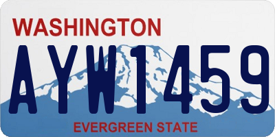 WA license plate AYW1459