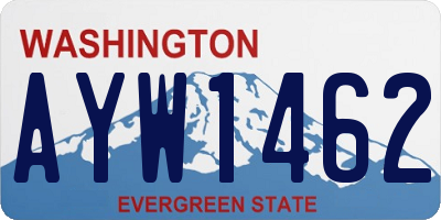 WA license plate AYW1462