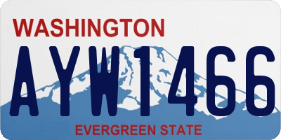 WA license plate AYW1466