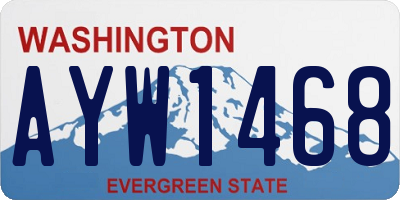 WA license plate AYW1468