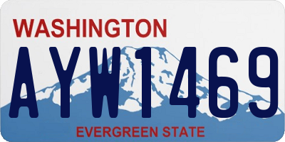 WA license plate AYW1469