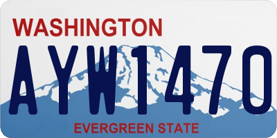 WA license plate AYW1470
