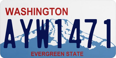 WA license plate AYW1471