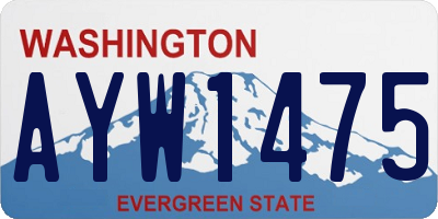 WA license plate AYW1475