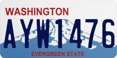 WA license plate AYW1476