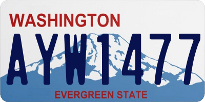 WA license plate AYW1477