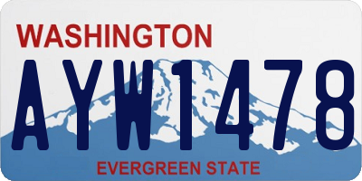 WA license plate AYW1478