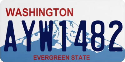 WA license plate AYW1482