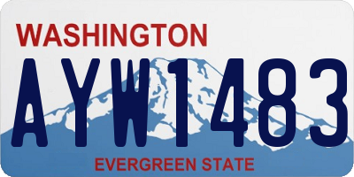 WA license plate AYW1483