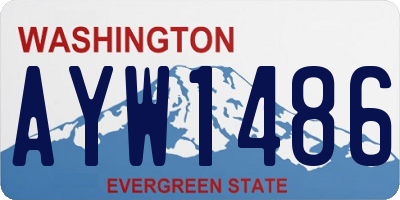 WA license plate AYW1486