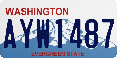 WA license plate AYW1487