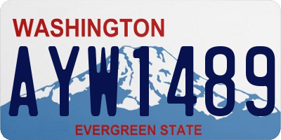 WA license plate AYW1489