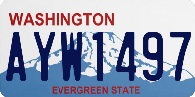 WA license plate AYW1497