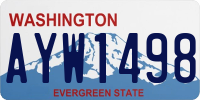 WA license plate AYW1498