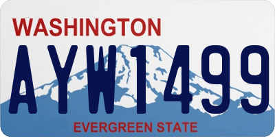 WA license plate AYW1499