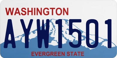 WA license plate AYW1501