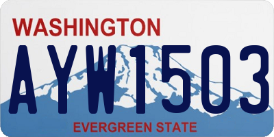 WA license plate AYW1503