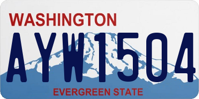 WA license plate AYW1504