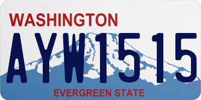 WA license plate AYW1515