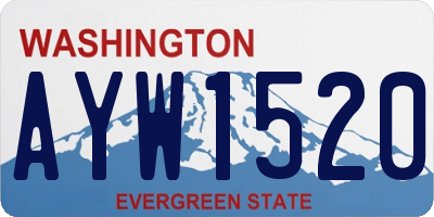WA license plate AYW1520