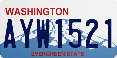 WA license plate AYW1521