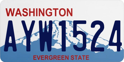 WA license plate AYW1524