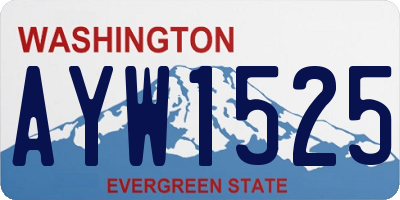 WA license plate AYW1525