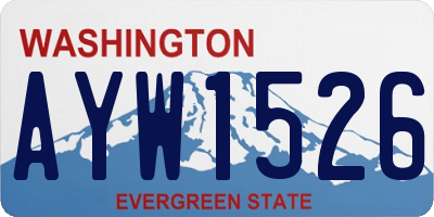 WA license plate AYW1526