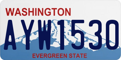 WA license plate AYW1530