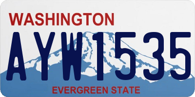 WA license plate AYW1535