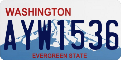 WA license plate AYW1536