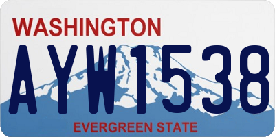 WA license plate AYW1538