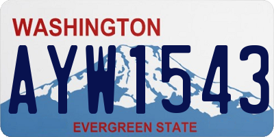 WA license plate AYW1543